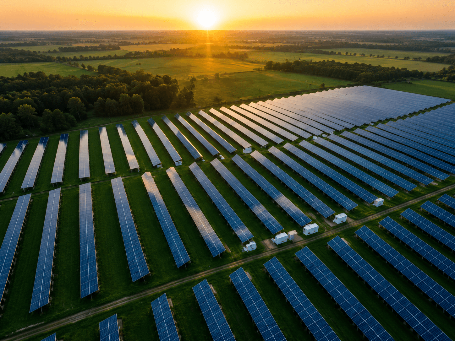 Solar panel farm